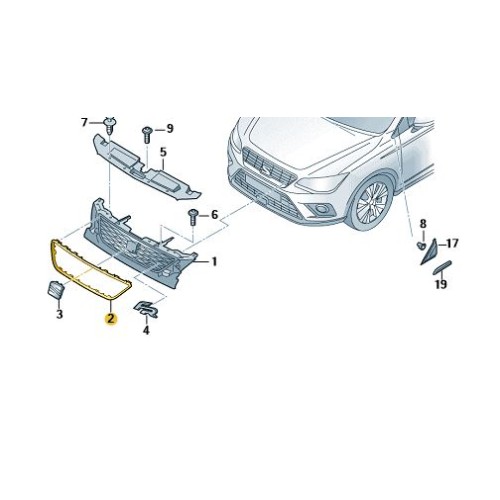 Grill Sierlijst Seat Arona 